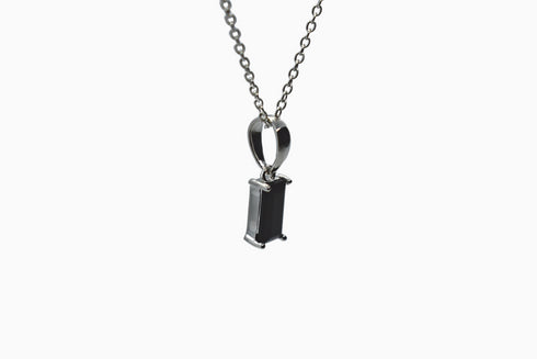 Ameya अमेय | Onyx | Halskette | Silber | Rhodiniert